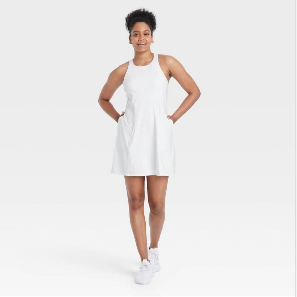 All in Motion Tennis Dress XS White New
